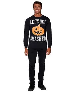 Spirit Halloween Let's Get Smashed Long Sleeve T Shirt -Costume Themes Shop 01353580 d