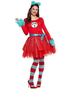 Spirit Halloween Adult Thing Tutu Dress Costume - Dr. Seuss