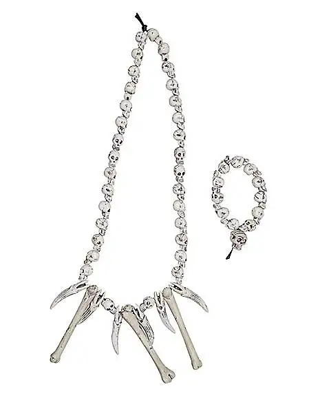 Spirit Halloween Skull Bone Jewelry Set 3 Spirit Halloween Skull Bone Jewelry Set