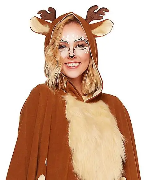 Spirit Halloween Adult Faux Fur Deer Poncho 6 Spirit Halloween Adult Faux Fur Deer Poncho - Image 4