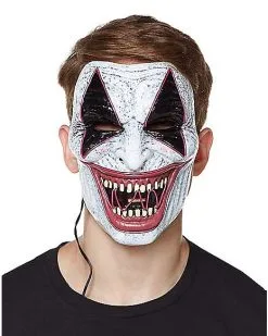 Spirit Halloween Laughing EL Wire Riot Clown Half Mask