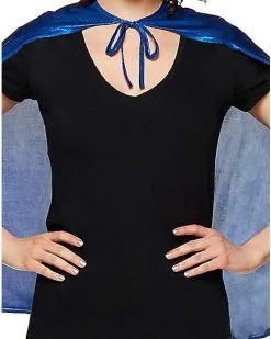 Spirit Halloween Blue Metallic Cape -Costume Themes Shop 01360817 d