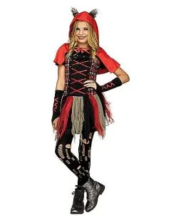 Spirit Halloween Kids Little Red Wolf Dress Costume