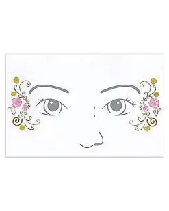 Spirit Halloween Kids Belle Face Decal - Beauty And The Beast