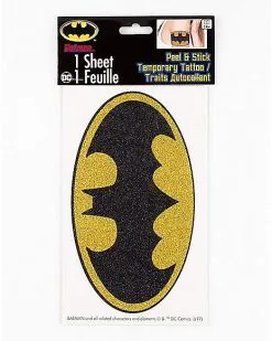 Spirit Halloween Batman Body Tattoo - DC Comics
