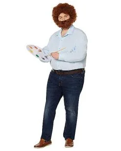 Spirit Halloween Adult Bob Ross Costume - Firefly -Costume Themes Shop 01369651 c