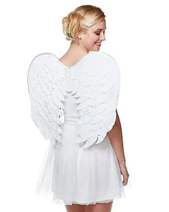 Spirit Halloween White Velvet Angel Wings
