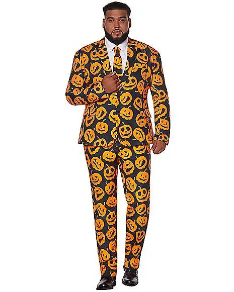 Spirit Halloween Adult Jack-O-Lantern Plus Size Suit 3 Spirit Halloween Adult Jack-O-Lantern Plus Size Suit