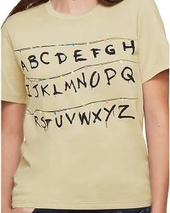 Spirit Halloween Adult Alphabet Wall T Shirt - Stranger Things 9 Spirit Halloween Adult Alphabet Wall T Shirt - Stranger Things -Costume Themes Shop 01381979 c