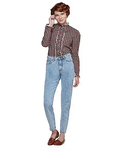 Spirit Halloween Adult Ruffle Barb Shirt - Stranger Things 5 Spirit Halloween Adult Ruffle Barb Shirt - Stranger Things - Image 3