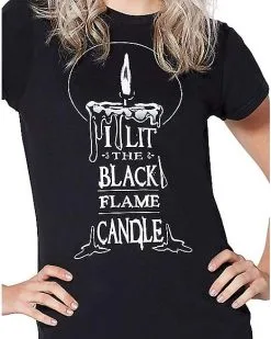 Spirit Halloween Black Flame T Shirt - Hocus Pocus -Costume Themes Shop 01384130 c