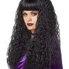 Spirit Halloween Black Crimped Wig With Bangs -Costume Themes Shop 01385707 a