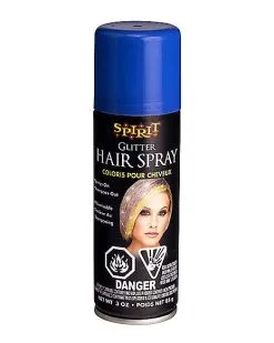 Spirit Halloween Blue Glitter Hairspray