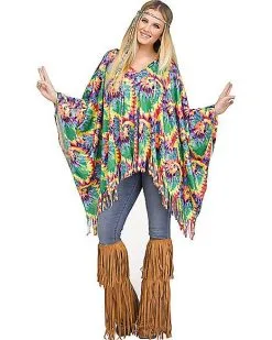 Spirit Halloween Hippie Poncho Set 5 Spirit Halloween Hippie Poncho Set -Costume Themes Shop 01386648 a