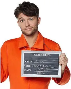 Spirit Halloween Mugshot Sign