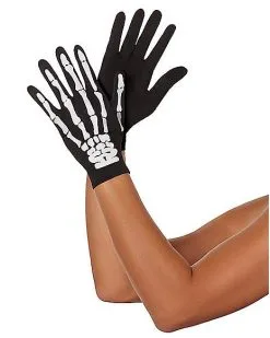 Spirit Halloween Black Skeleton Gloves