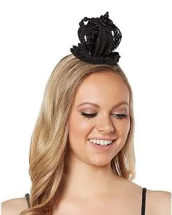 Spirit Halloween Black Queen Crown Fascinator 7 Spirit Halloween Black Queen Crown Fascinator -Costume Themes Shop 01389535 b