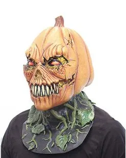Spirit Halloween Possessed Pumpkin Full Mask 7 Spirit Halloween Possessed Pumpkin Full Mask -Costume Themes Shop 01390087 c