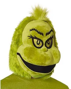 Spirit Halloween Moving Mouth The Grinch Full Mask - Dr. Seuss -Costume Themes Shop 01391499 c