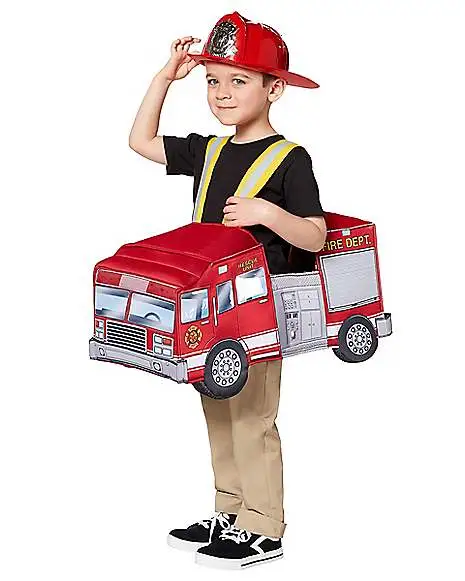 Spirit Halloween Toddler Light Up Firetruck Piggyback Costume 3 Spirit Halloween Toddler Light Up Firetruck Piggyback Costume