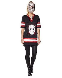 Spirit Halloween Adult Jason Voorhees Hockey Dress – Friday The 13th -Costume Themes Shop 01392695 d