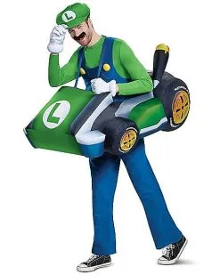 Spirit Halloween Adult Luigi Kart Inflatable Costume - Mario Kart 7 Spirit Halloween Adult Luigi Kart Inflatable Costume - Mario Kart -Costume Themes Shop 01394071 c