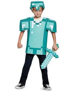 Spirit Halloween Kids Armor Shirt Set - Minecraft -Costume Themes Shop 01396662 g