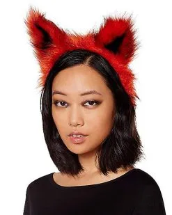 Spirit Halloween Faux Fur Fox Ear Headband -Costume Themes Shop 01401025 c