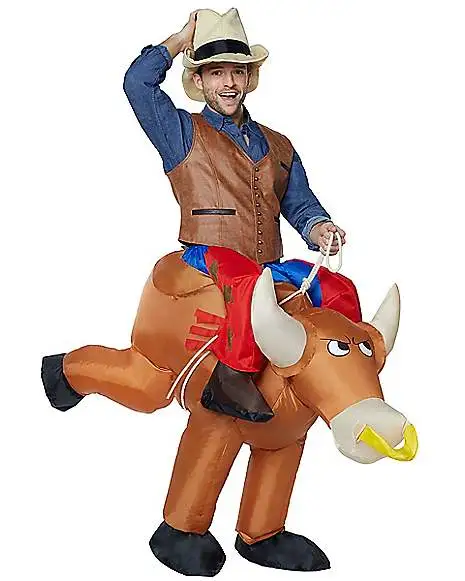 Spirit Halloween Adult Bull Rider Inflatable Costume 3 Spirit Halloween Adult Bull Rider Inflatable Costume