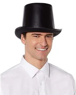 Spirit Halloween Vampire Faux Leather Top Hat 9 Spirit Halloween Vampire Faux Leather Top Hat -Costume Themes Shop 01404029 d