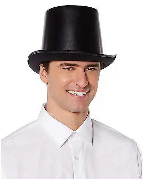 Spirit Halloween Vampire Faux Leather Top Hat 6 Spirit Halloween Vampire Faux Leather Top Hat - Image 4