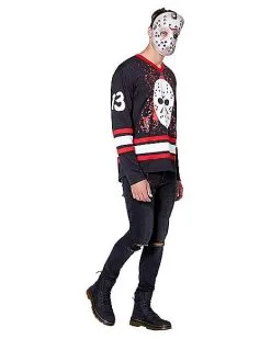 Spirit Halloween Jason Voorhees Hockey Jersey - Friday The 13th -Costume Themes Shop 01405588 d