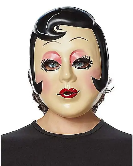 Spirit Halloween Pinup Girl Half Mask - The Strangers Prey At Night 3 Spirit Halloween Pinup Girl Half Mask - The Strangers Prey At Night