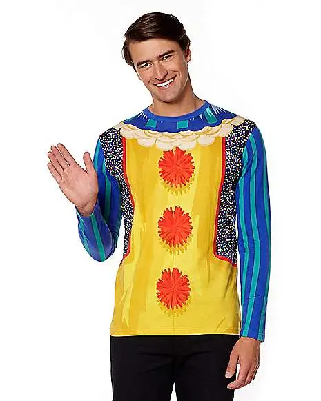 Spirit Halloween Classic Pennywise Long Sleeve T Shirt - It 3 Spirit Halloween Classic Pennywise Long Sleeve T Shirt - It