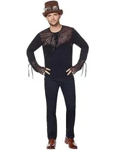 Spirit Halloween Lace Up Steampunk Shirt -Costume Themes Shop 01412295 d