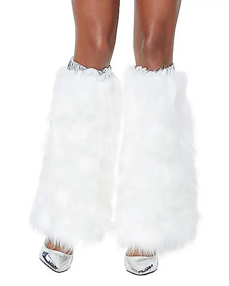 Spirit Halloween White Faux Fur Leg Warmers 3 Spirit Halloween White Faux Fur Leg Warmers