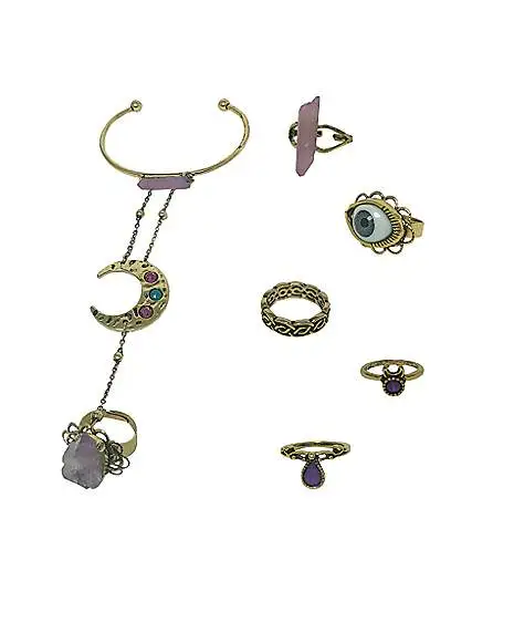 Spirit Halloween Fortune Teller Bracelet And Rings Set 4 Spirit Halloween Fortune Teller Bracelet And Rings Set - Image 2