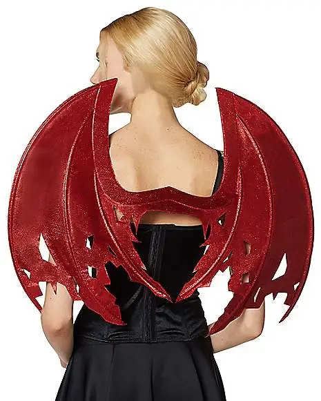 Spirit Halloween Red Glitter Devil Wings 3 Spirit Halloween Red Glitter Devil Wings