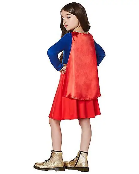 Spirit Halloween Kids Supergirl Dress Costume - DC Comics 4 Spirit Halloween Kids Supergirl Dress Costume - DC Comics - Image 2