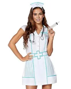 Spirit Halloween Adult Nurse B. Fierce Costume -Costume Themes Shop 01424811 c