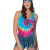 Spirit Halloween Tie Dye Fringe Tank Top -Costume Themes Shop 01425651 a