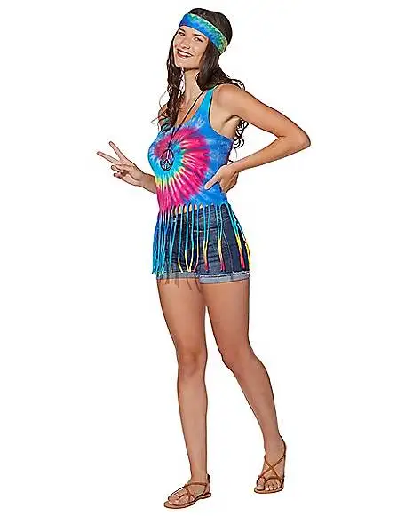 Spirit Halloween Tie Dye Fringe Tank Top 5 Spirit Halloween Tie Dye Fringe Tank Top - Image 3