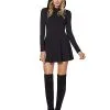 Spirit Halloween Black Hooded Dress 1 Spirit Halloween Black Hooded Dress -Costume Themes Shop 01431592 a