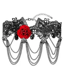 Spirit Halloween Day Of The Dead Rose Lace Choker Necklace 7 Spirit Halloween Day Of The Dead Rose Lace Choker Necklace -Costume Themes Shop 01433416 c