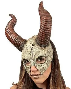 Spirit Halloween Voodoo Horn Half Mask 7 Spirit Halloween Voodoo Horn Half Mask -Costume Themes Shop 01433622 c