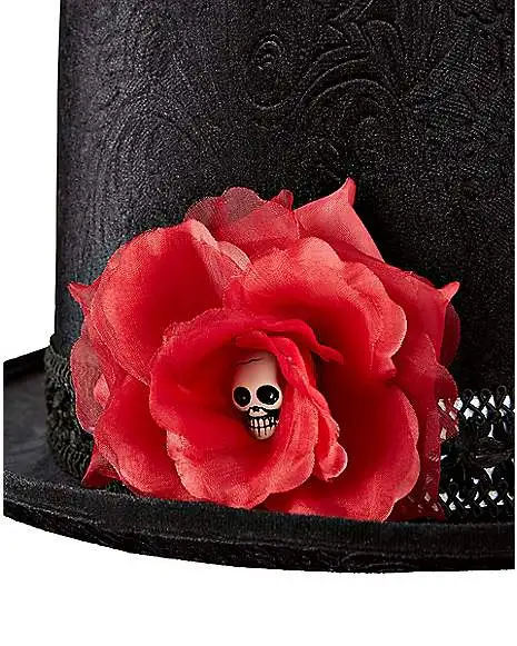 Spirit Halloween Sugar Skull Top Hat 7 Spirit Halloween Sugar Skull Top Hat - Image 5