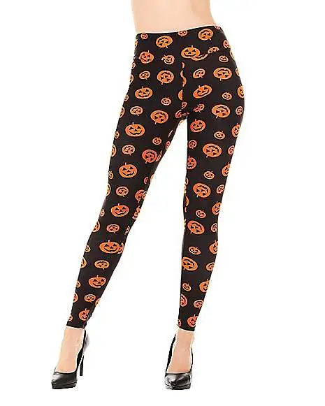 Spirit Halloween Plus Size Pumpkin Leggings 2 Spirit Halloween Plus Size Pumpkin Leggings
