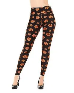 Spirit Halloween Pumpkin Leggings -Costume Themes Shop 01434281 a