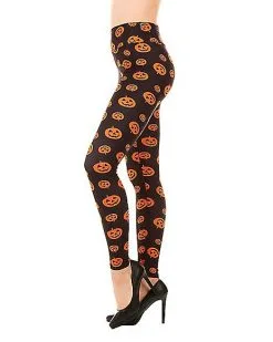 Spirit Halloween Pumpkin Leggings -Costume Themes Shop 01434281 b