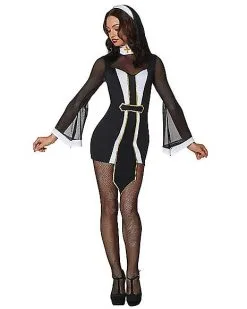 Spirit Halloween Adult Twisted Sister Sexy Nun Costume -Costume Themes Shop 01434745 c